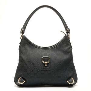 GUCCI Black Canvas Shoulder Bag